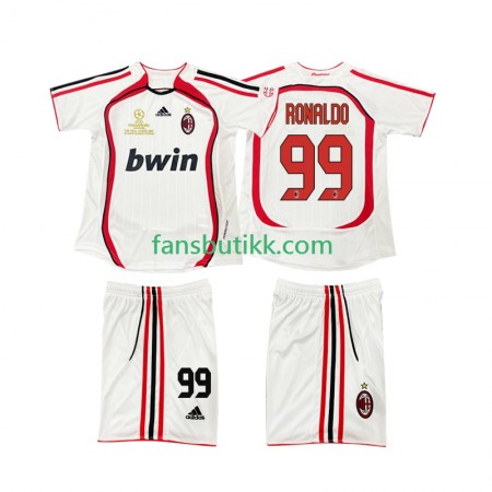 Fotballdrakt AC Milan RONALDO 9 2006 2007 Barn Retro Bortetrøye Kortermet